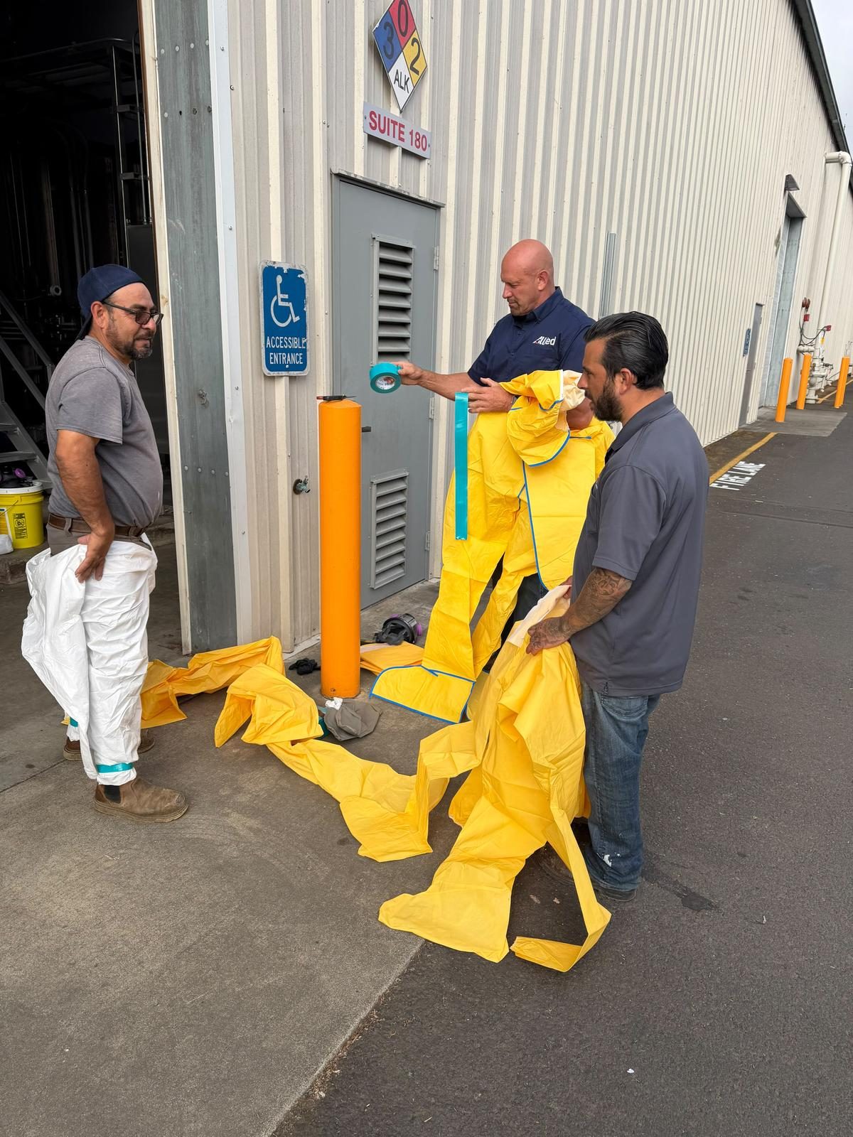 Allied team briefing before biohazard response