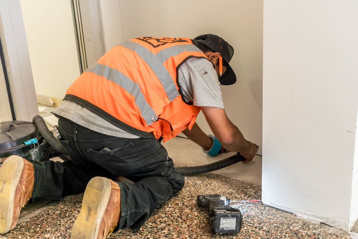 Allied technician on water damage job