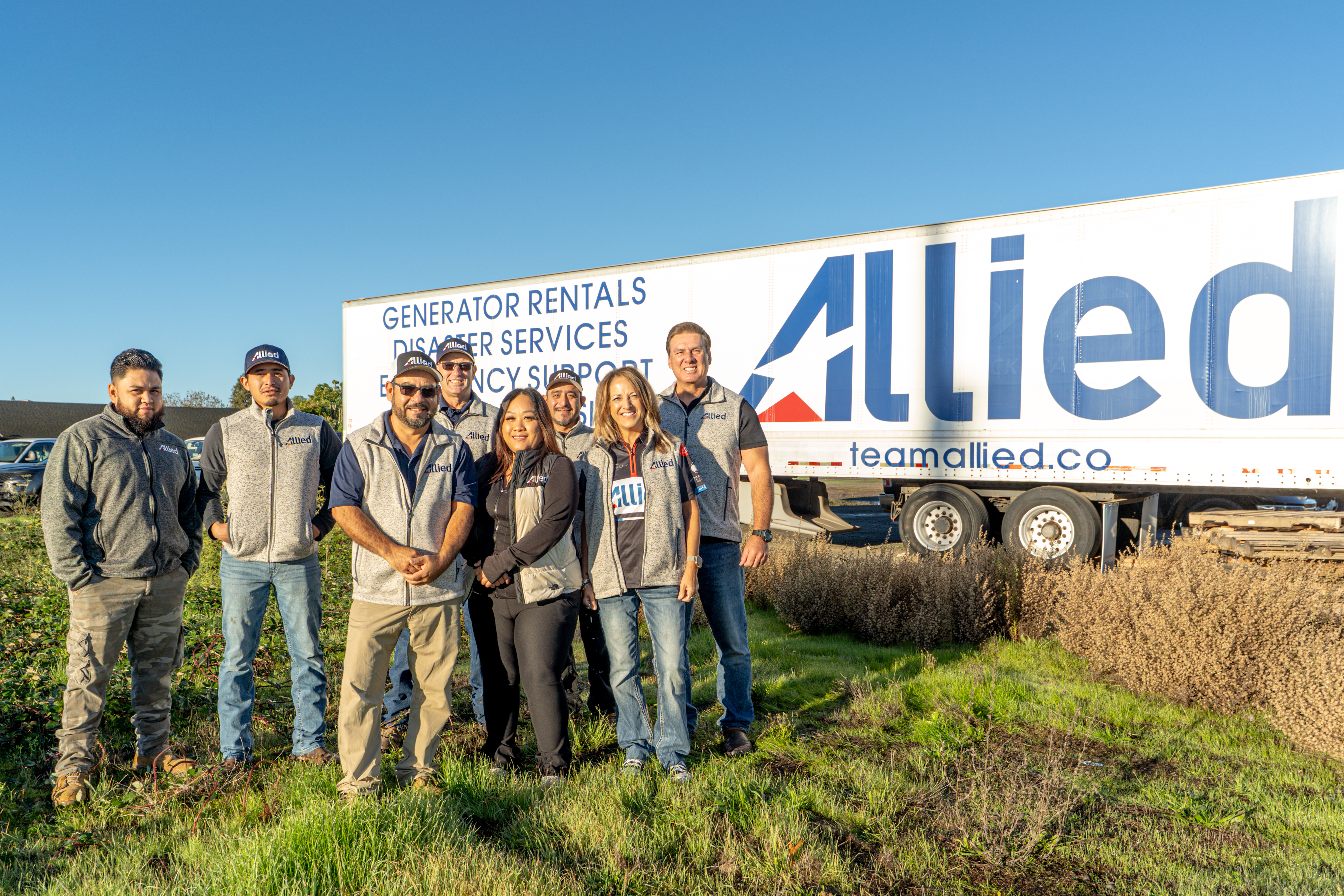 Allied Rental Company team on site