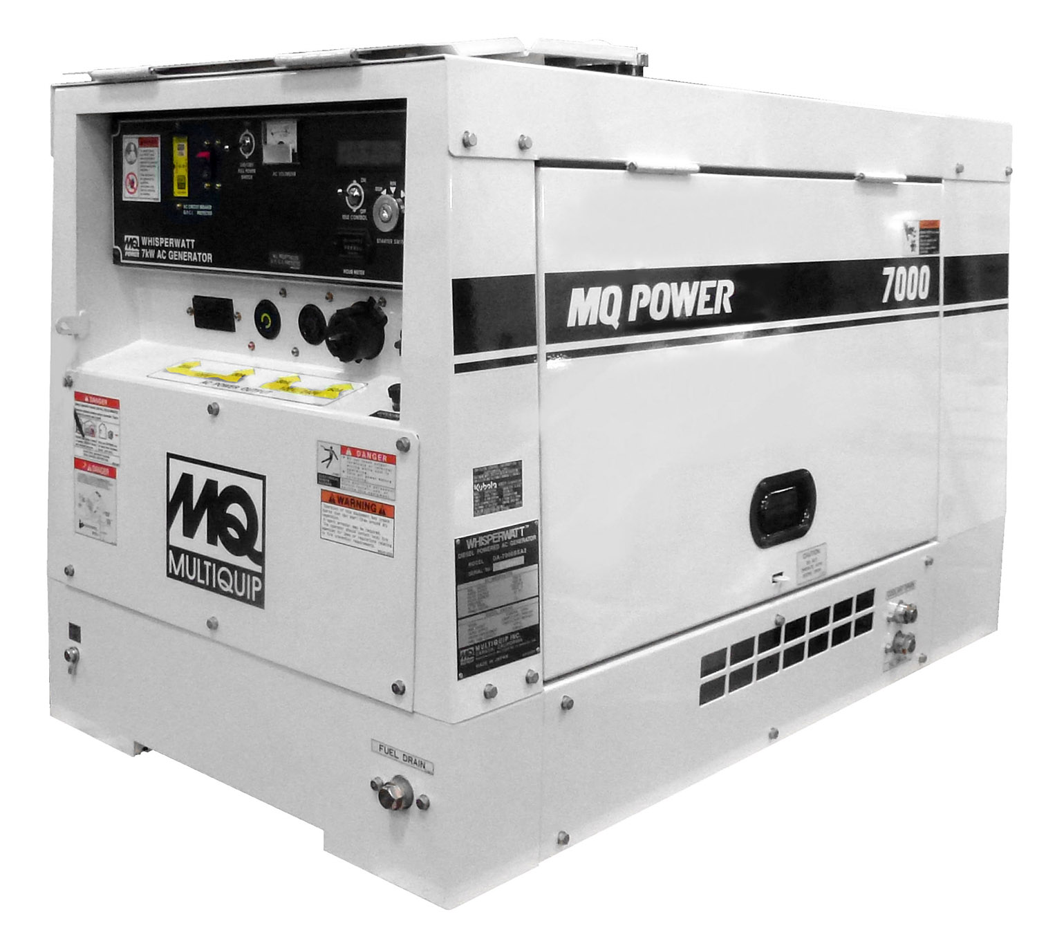 Generator 7kW 1Ph 12.3hp Kubota T4F