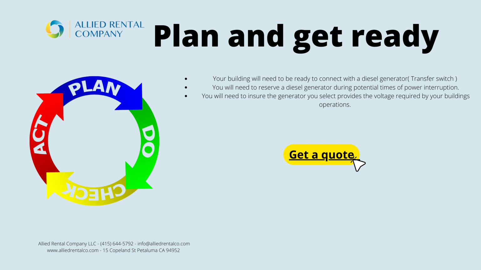 Action Steps Allied Rental Company Equipment Rentals San Francisco