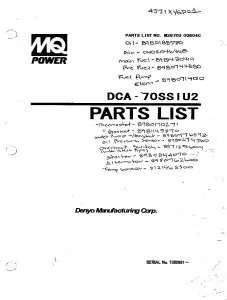 DCA 70SSIU2 M2870300604C Pdf