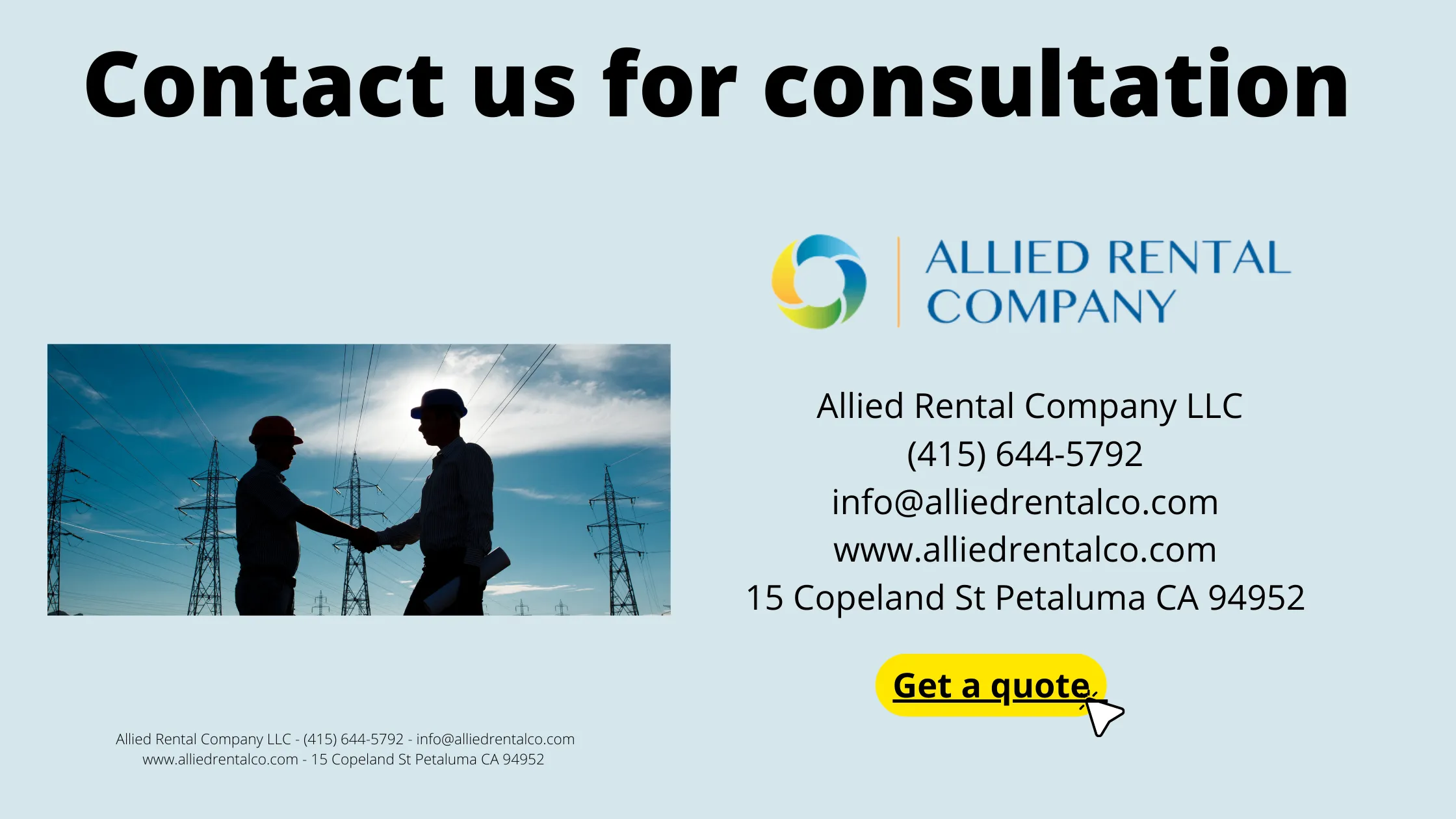 Contact Us For Consultation 