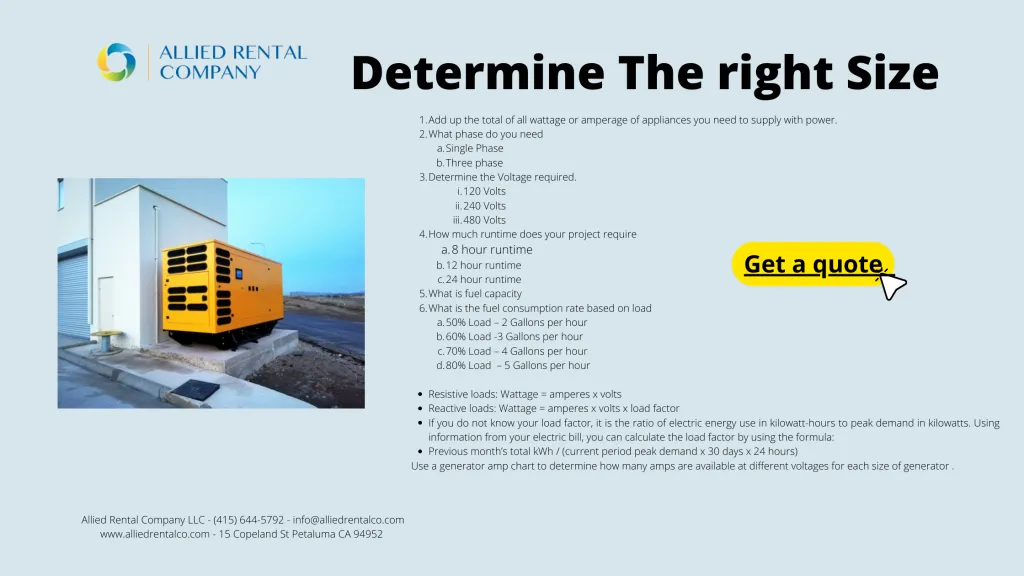 Determine The Proper Generator For Your Business